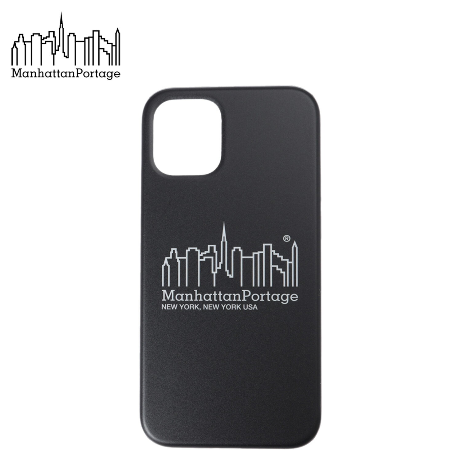 Manhattan Portage マンハッタンポーテージ iPhone 12mini スマホケース 携帯 アイフォン カバー メンズ レディース HYBRID IML BACK CASE ブラック 黒 iP2054-MP04 【 ネコポス可 】
