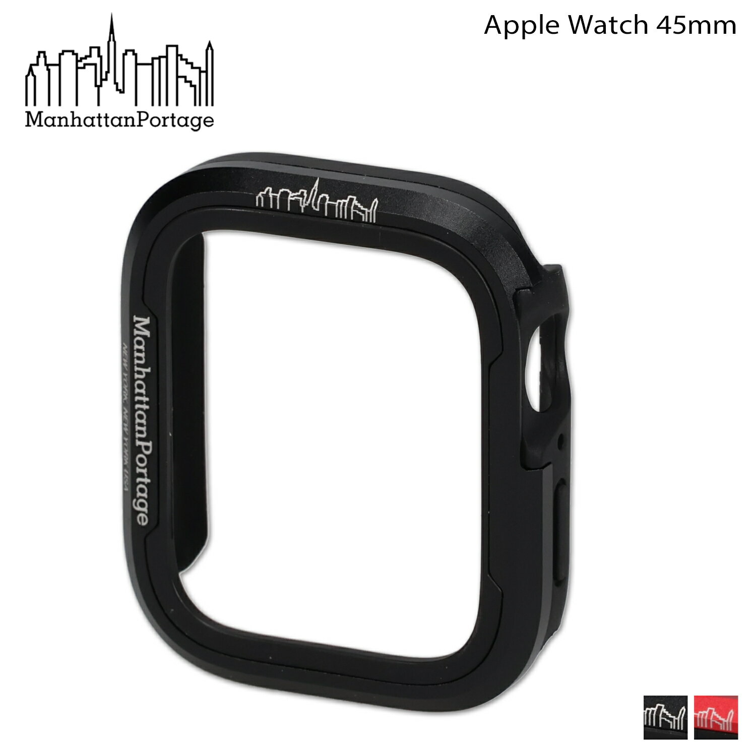 【最大1000円OFFクーポン配布中】 Manhattan Portage マンハッタンポーテージ アップルウォッチ カバー ケース Apple Watch Case 8 7 45mm メンズ レディース ブラック レッド 黒 AWC-MP01 【 ネコポス可 】
