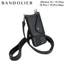 バンドリヤー BANDOLIER iPhone15 15Pro iPhone 15 Pro Max iPhone 15 Plus スマホケース スマホショルダー 携帯 アイフォン メンズ レディース HAILEY SIDE SLOT SILVER ブラック 黒 14HAI