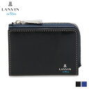 ランバン パスケース メンズ LANVIN en Bleu ランバンオンブルー パスケース カードケース ID 定期入れ 財布 小銭入れ コインケース パーシャル メンズ レディース L字ファスナー PARTIAL ブラック ブルー 黒 555612