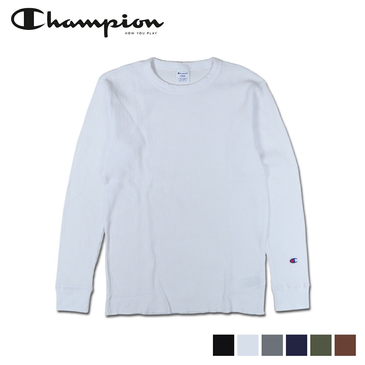  Champion チャンピオン Tシャツ 長袖 カットソー ロンT メンズ LONG SLEEVE T-SHIRT ブラック グレー ベージュ グリーン 黒 C3-Y436