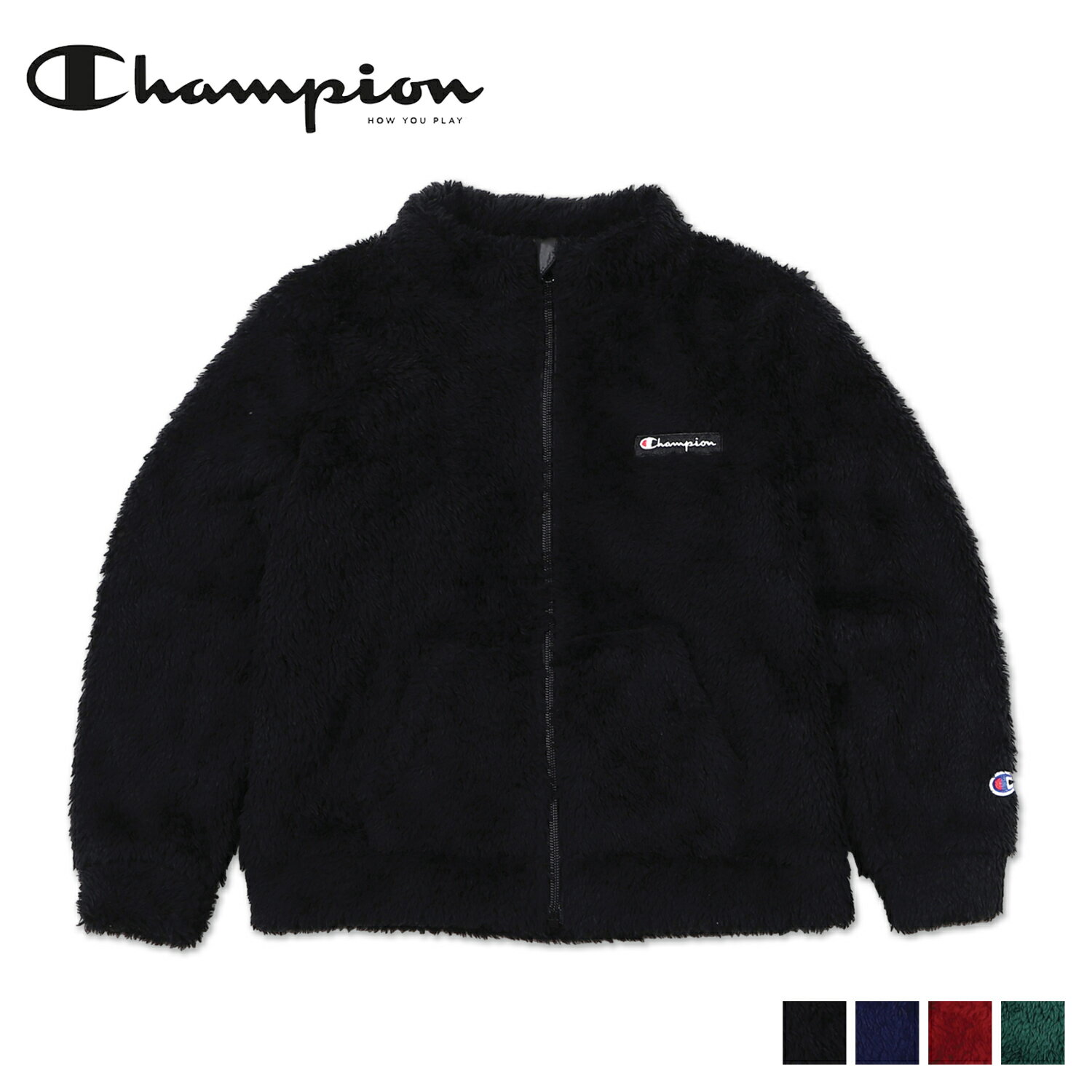 Champion チャンピオン ジャケット フリースジャケット ジップアップ アウター 男の子 女の子 ボア ZIP JACKET ブラック ネイビー バーガンディー グリーン 黒 CK-Y601