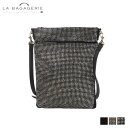 LA BAGAGERIE ラ バガジェリー ポーチ 小物入れ スマホショルダー スマートフォン 携帯 レディース ラインストーン ブラック グレー メタリック ...