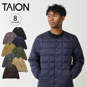 タイオン TAION インナーダウン ジャケット アウター メンズ ベーシック クルーネックボタン 防寒 CREW NECK BUTTON DOWN JACKET 104