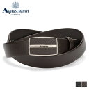 【最大1000円OFFクーポン配布中】 AQUASCUTUM アクアスキュータム ベルト レザーベルト メンズ 本革 日本製 LEATHER BELT ブラック ダ..