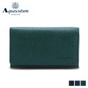AQUASCUTUM アクアスキュータム キーケース キーホルダー 三つ折り リバプール メンズ 5連 本革 撥水 LIVERPOOL ブラック ネイビー グリ...