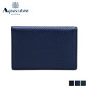 AQUASCUTUM アクアスキュータム カードケース 名刺入れ 定期入れ パスケース リバプール 二つ折り メンズ 本革 撥水 LIVERPOOL ブラック ...
