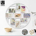 umbra アンブラ フォトフレーム ルナ ウォールフレーム アート 写真立て 壁掛け ガラス板 円形 丸型 KG判 LUNA WALL FRAME ブラック ホワイト 黒 白 2311120