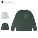 【最大1000円OFFクーポン配布中】 Champion チャンピオン Tシャツ 長袖 ロンT カットソー メンズ LONG SLEEVE T-SHIRT オフ ホワイト モスグリーン C3-Z410