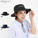 CECIL McBEE green セシルマクビーグリーン ハット 帽子 バケットハット ゴルフ レディース 紐付き 弱撥水ハット ブラック ネイビー 黒 CG...