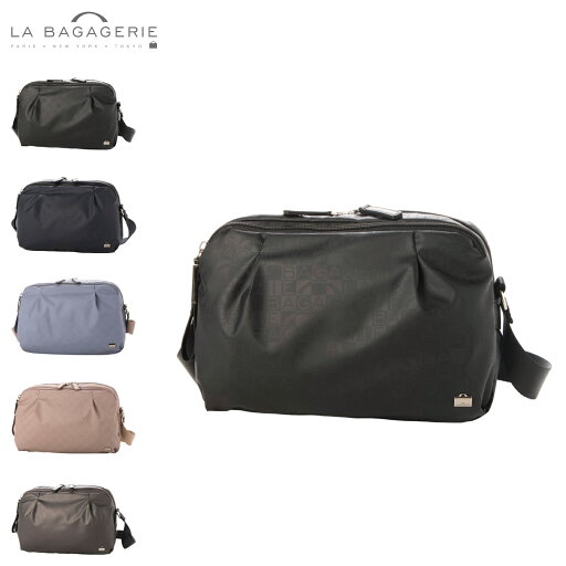 LA BAGAGERIE ラ バガジェリー ショルダーバッグ レディース 斜め掛け モノグラムデイリー ブラック ネイビー ブルー ピンク シルバー 黒 B0021-01 LA BAGAGERIE ラ バガジェリー ショルダーバッグ レディース 斜め掛け モノグラムデイリー ブラック ネイビー ブルー ピンク シルバー 黒 B0021-01