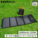 エバーブライト EVERBright ポータブル電源 ソーラーパネル 2点セット スーパーメガパワーステーション 蓄電池 充電器 太陽光 大容量 家庭用 600...