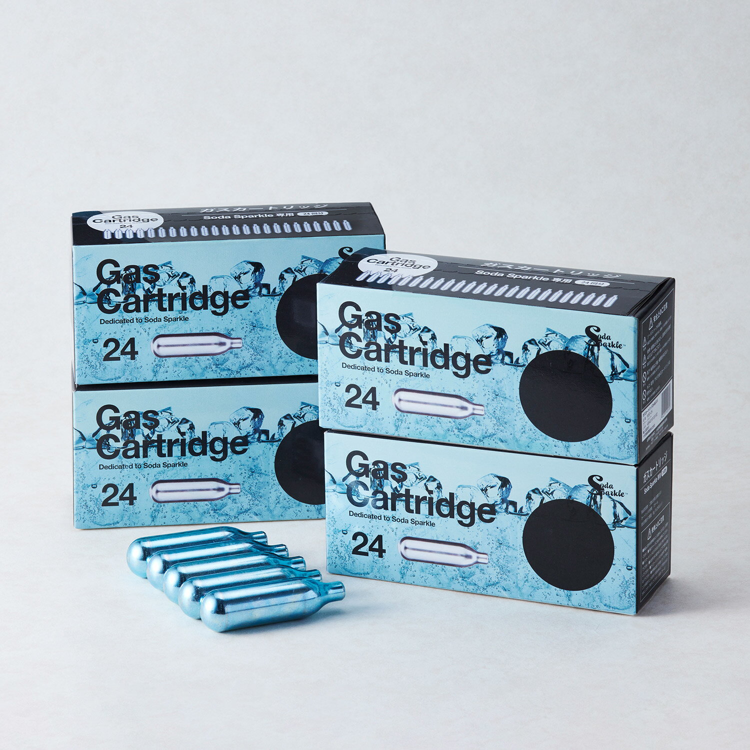 SodaSparkle ソーダスパークル カートリッジ 100本 炭酸水メーカー マルチスパークル3 専用 ジュース 水 スパークリング ワイン 4箱セット MS3-24