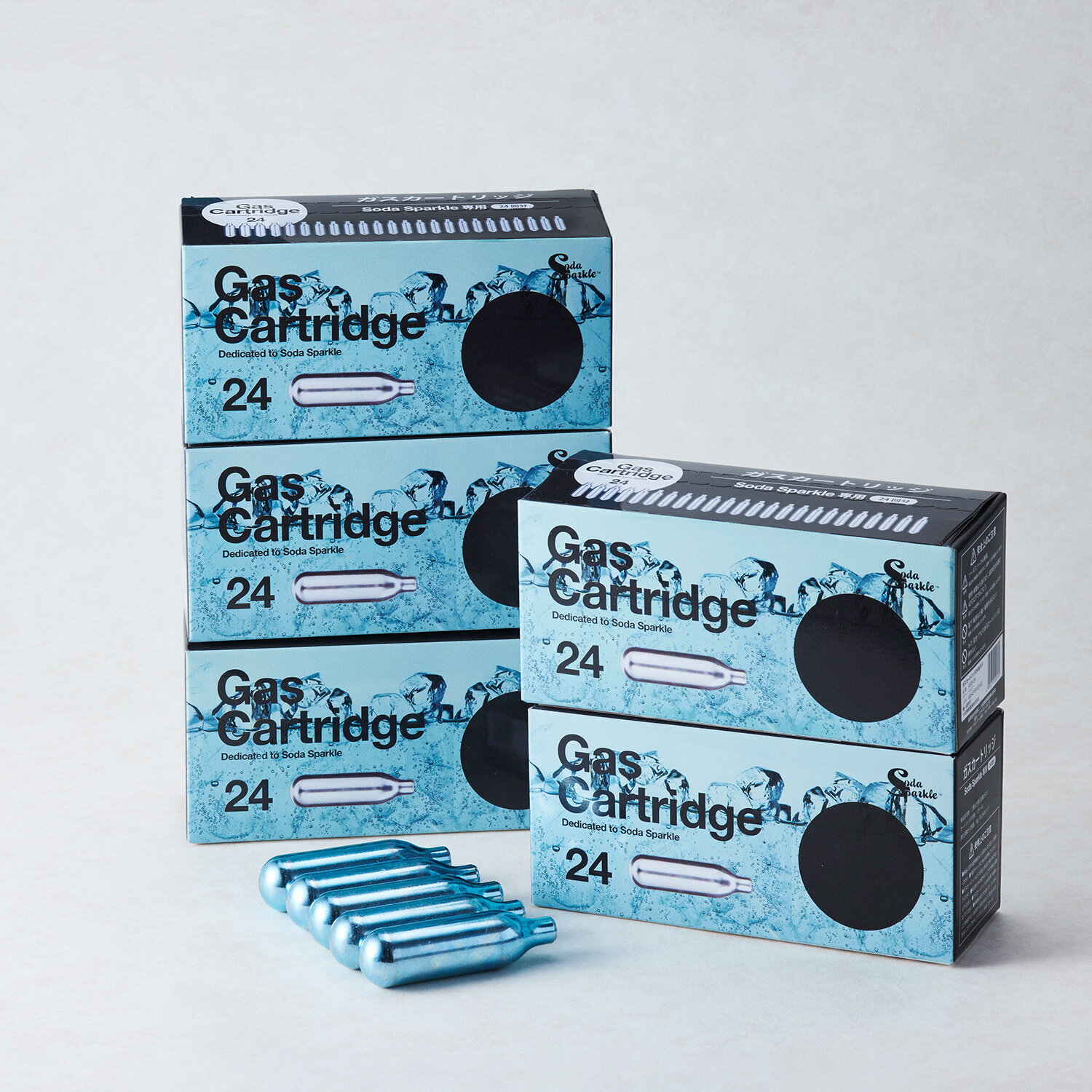 SodaSparkle ソーダスパークル カートリッジ 125本 炭酸水メーカー マルチスパークル3 専用 ジュース 水 スパークリング ワイン 5箱セット MS3-24