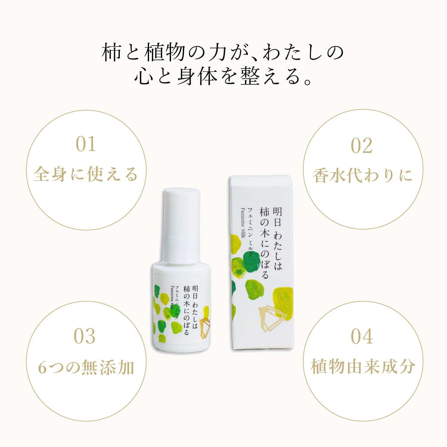 明日わたしは柿の木にのぼる フェミニンミルク 30g フェミニンケア デリケートケア デリケートゾーン 足 脇 デオドラント オーガニック 国産 頭皮 加齢臭 sugarltd-10524145 シュガーオンラインショップ サンプル画像3