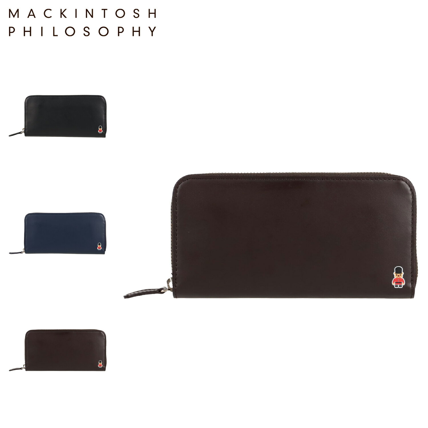 Rakuten - MACKINTOSH PHILOSOPHY マッキントッシュ フィロソフィー 長財布 メンズ レディース ラウンドファスナー 小銭入れ付 バッキンガムベアカラー ブラック ネイビー ブラウン 黒 MAPW-00111