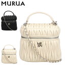 ムルーア MURUA バニティバッグ ショルダーバッグ 化粧ポーチ メイク 収納 小物入れ キルティング レディース 機能的 スクエア 斜めがけ QUILTING SERIES ブラック ホワイト 黒 白 MR-B1264