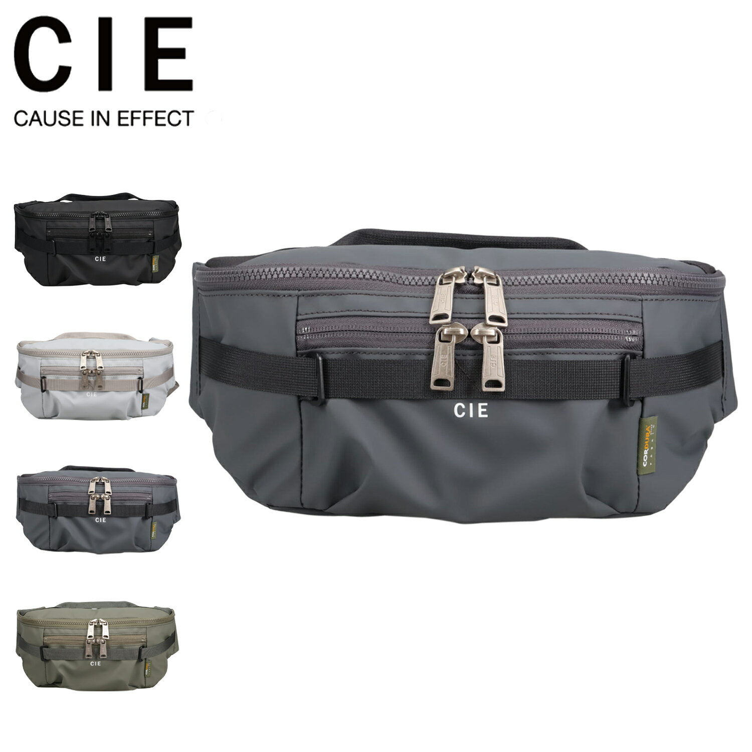 Rakuten - シー CIE バッグ ウエストバッグ ボディバッグ ワンショルダー メンズ レディース 斜めがけ GRID-3 WAIST PACK ブラック グレー ネイビー オリーブ 黒 032069