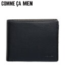 コムサメン COMME CA MEN 財布 二つ折り財布 メンズ レディース 本革 FOLDED WALLET ブラック 黒 5608