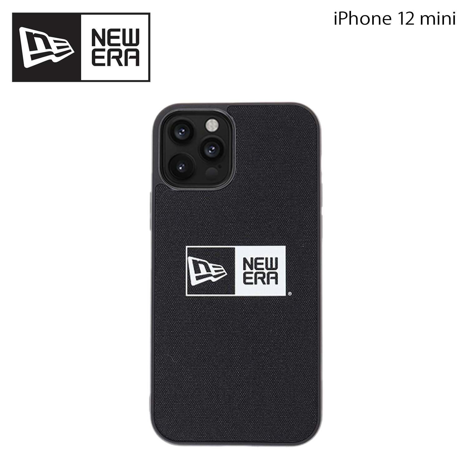 NEW ERA ニューエラ iphone 12 mini ケース スマホケース 携帯 アイフォン メンズ レディース HYBRID BACK CASE ブラック 黒 【メール便】