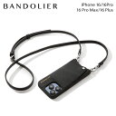バンドリヤー BANDOLIER iphone16 16pro 16proMax 16Plus スマホケース スマホショルダー 携帯 アイフォン メンズ レディース EMMA SILVER ブラック 黒 10EMM