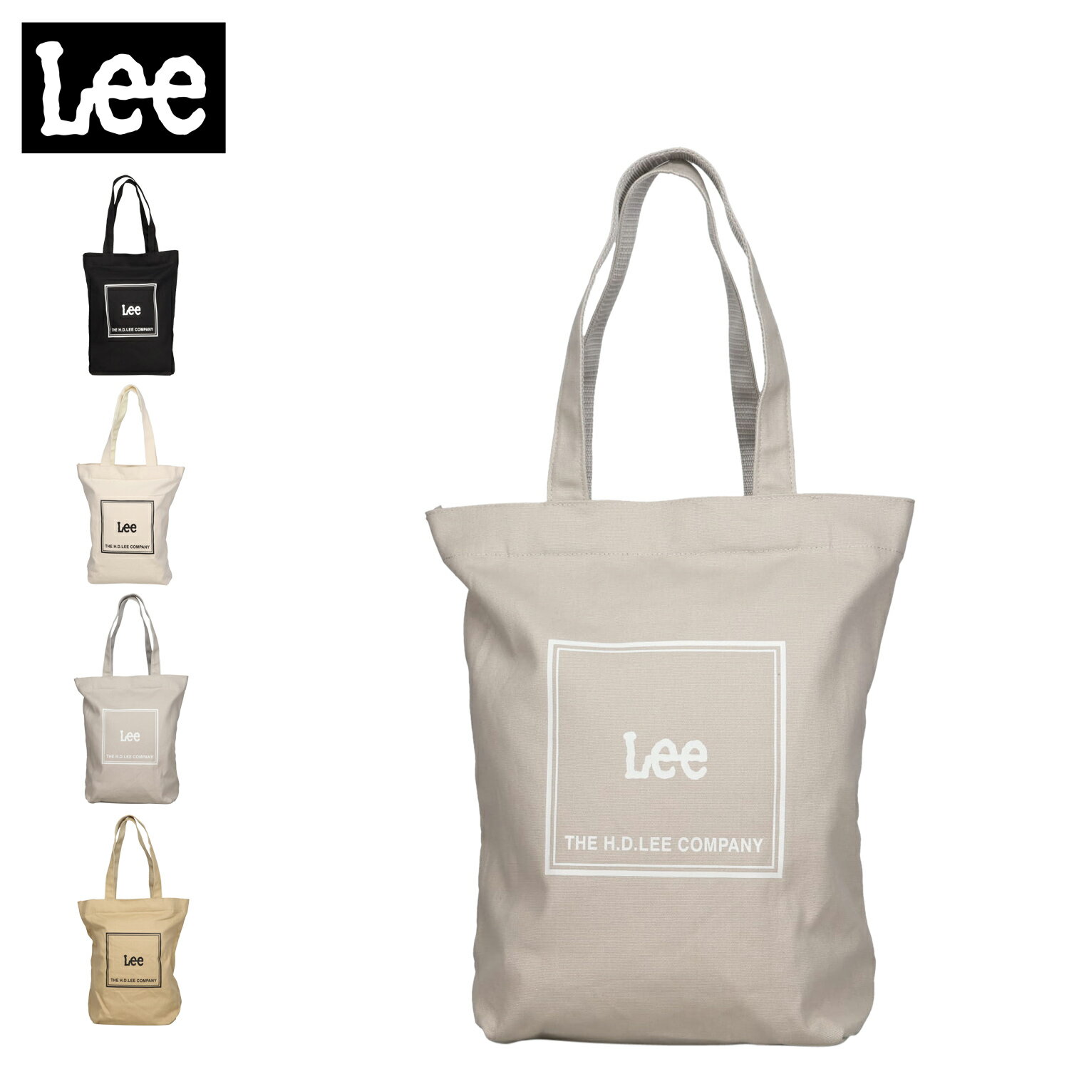 リー Lee バッグ トートバッグ 手提げバッグ メンズ レディース キャンバス ファスナー付き 軽量 ブラック ホワイト グレー ブラウン 黒 白 320-1350 母の日