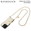 バンドリヤー BANDOLIER iphone15 15pro 15proMax スマホケース スマホショルダー 携帯 アイフォン モナ スタッズ マグセーフ メンズ レディース MONA STUDDED MAGSAFE IVORY アイボリー 18MOS