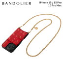 バンドリヤー BANDOLIER iphone15 15pro 15proMax スマホケース スマホショルダー 携帯 アイフォン モナ スタッズ マグセーフ メンズ レディース MONA STUDDED MAGSAFE RED レッド 18MOS
