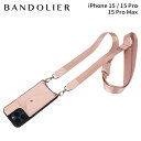 バンドリヤー BANDOLIER iphone15 15pro 15proMax スマホケース スマホショルダー 携帯 アイフォン メンズ レディース BOBBY SIDE SLOT PASTEL PINK ピンク 14BOB