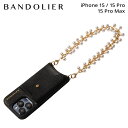バンドリヤー BANDOLIER iPhone15 15Pro iPhone 15 Pro Max スマホケース スマホショルダー 携帯 アイフォン エミリア ロングパール バンドレット セット メンズ レディース EMELIA LONG PEARL BANDOLET SET ブラック 黒 14EME