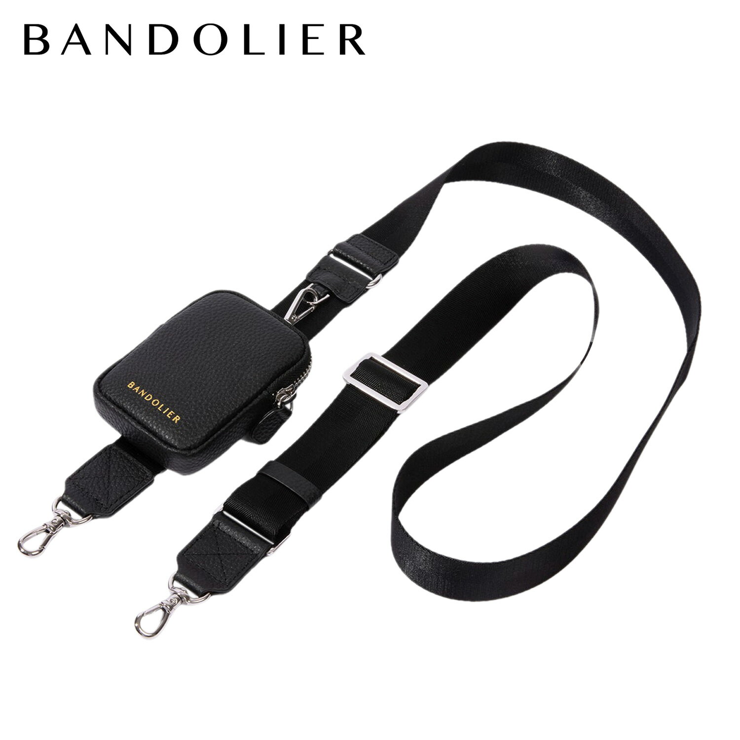 樂天商城 - バンドリヤー BANDOLIER ポーチ スマホ 携帯 ボディ キーポーチ ストラップ シルバー メンズ レディース BODIE KEY POUCH STRAP SILVER ブラック 黒 30BOD 母の日