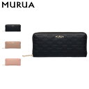 ムルーア MURUA 財布 長財布 レディース ラウンドファスナー ブラック ベージュ ピンク 黒 MR-W1311