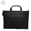LANVIN en Bleu ランバンオンブルー バッグ リュック ビジネスバッグ ショルダーバッグ バックパック メンズ A4 軽量 撥水 大容量 ナイロン リッパー ブラック 黒 517511(4)