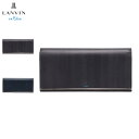 LANVIN en Bleu ランバンオンブルー 財布 長財布 メンズ 本革 小銭入れ付き レノア ブラック ネイビー 黒 518614