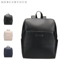 MERCURYDUO マーキュリーデュオ リュック バッグ バッグパック ベルトネーム レディース 大容量 軽量 ブラック ベージュ ネイビー 黒 MER-91020B