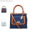 MERCURYDUO マーキュリーデュオ バッグ ハンドバッグ ショルダーバッグ デニムコンビ レディース 斜めがけ 軽量 大容量 ネイビー ブルー MER-9...