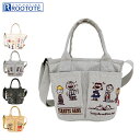 ルートート ROOTOTE バッグ トートバッグ ショルダーバッグ IP.ベビールー.ポケッツ.ピーナッツ-0C レディース 軽量 斜めがけ ホワイト ライト グレー ダーク グレー ベージュ 白 8422