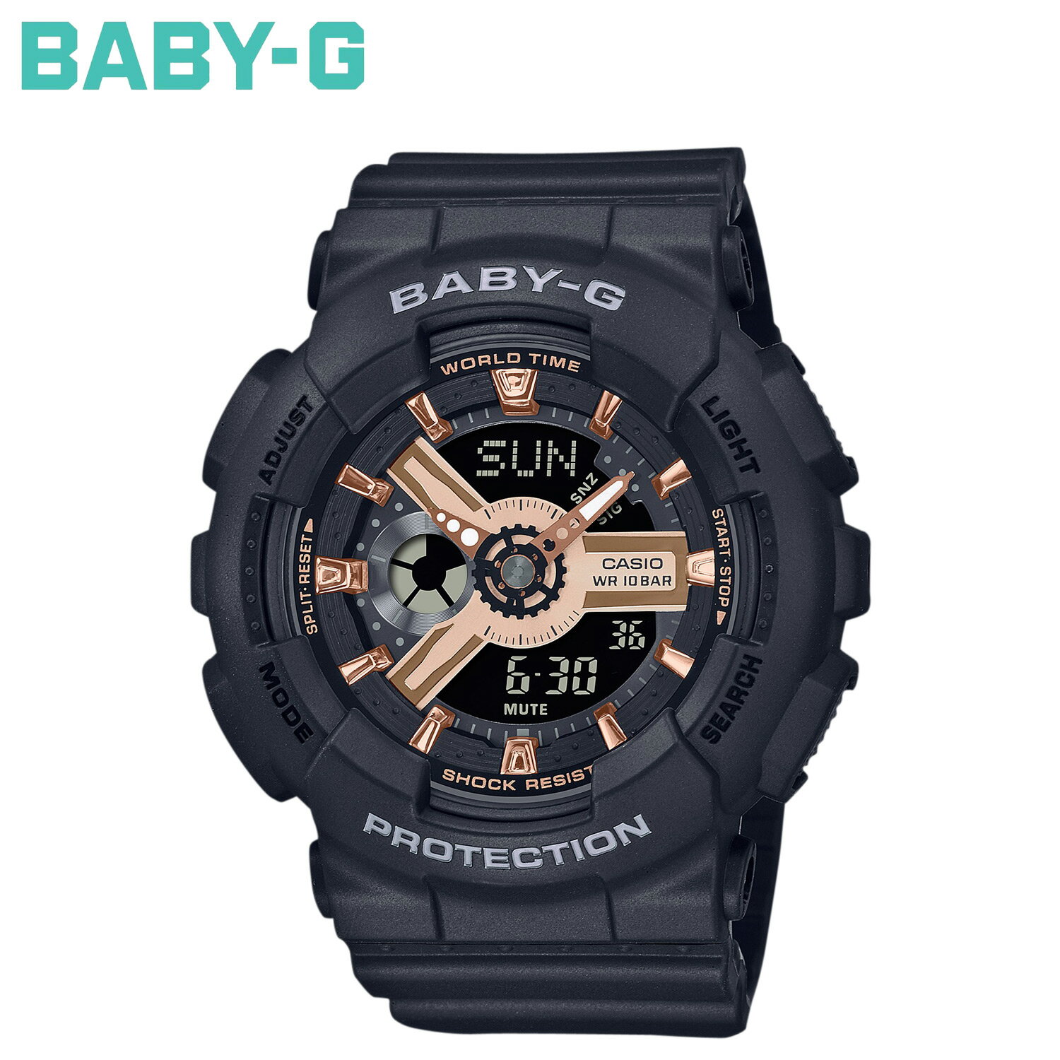 CASIO カシオ BABY-G 腕時計 BA-110XRG-1AJF BA-110 SERIES 防水 ベビーG ベイビーG レディース ブラック 黒