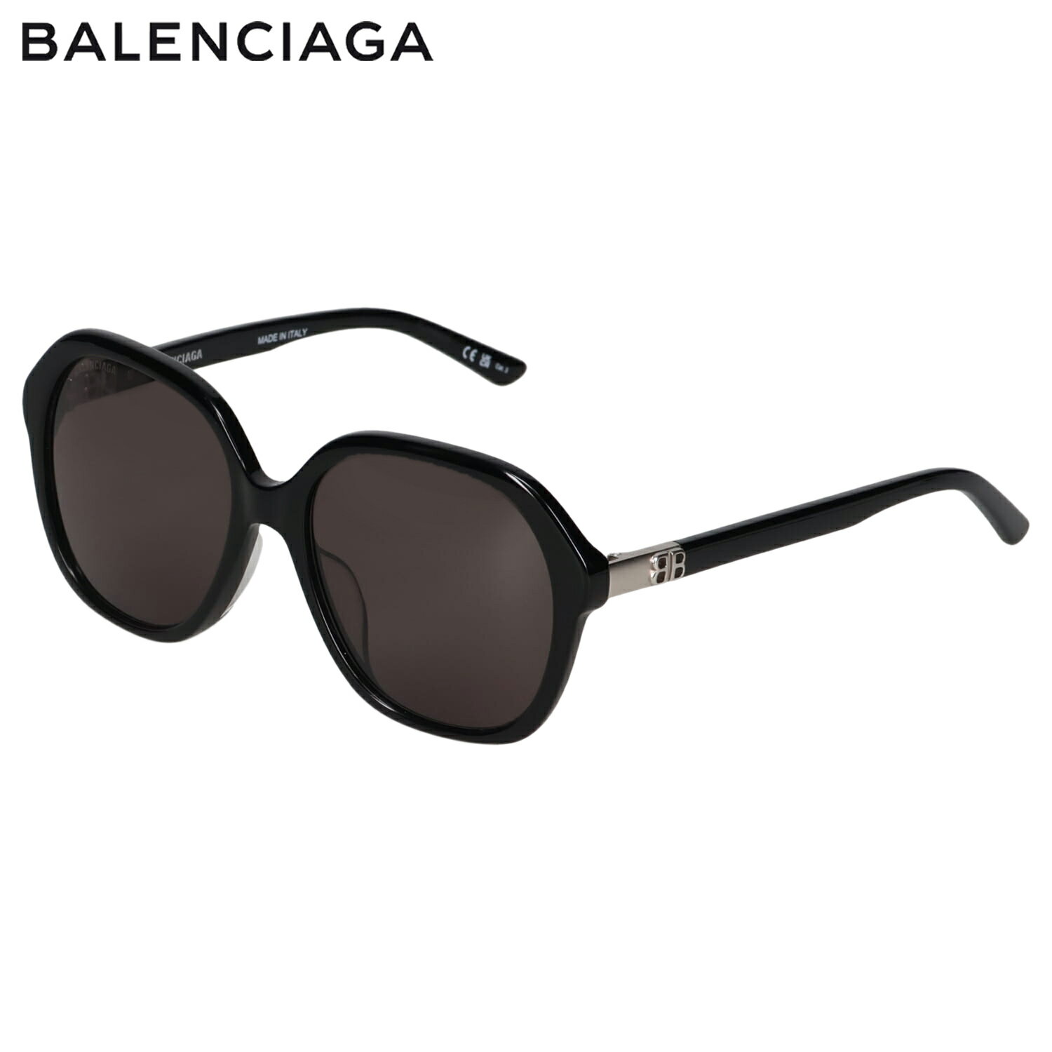 【最大1000円OFFクーポン発行中】 BALENCIAGA バレンシアガ サングラス メンズ レディース UVカット アジアンフィット SUNGLASSES ブラック 黒 BB0184SA-001