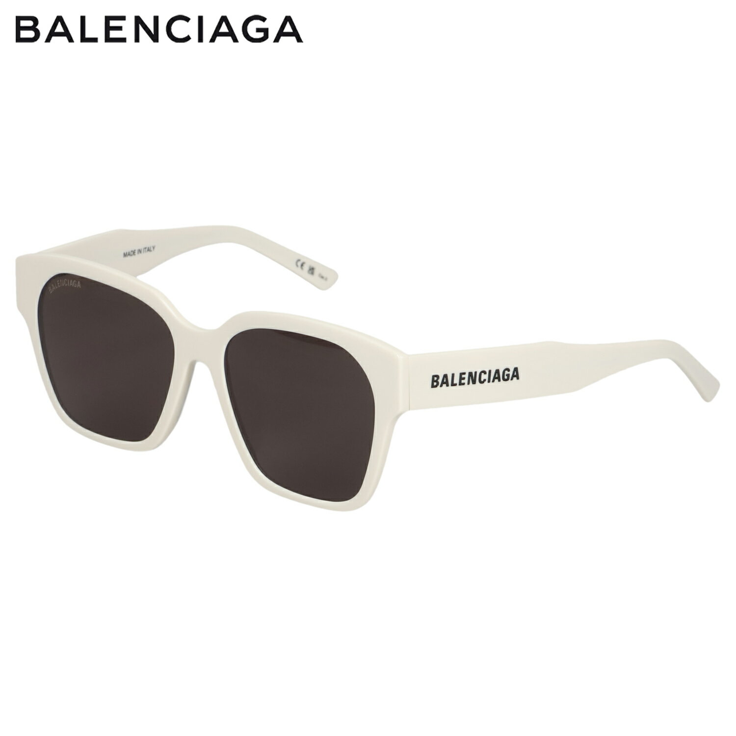 【最大1000円OFFクーポン発行中】 BALENCIAGA バレンシアガ サングラス メンズ レディース UVカット アジアンフィット SUNGLASSES ホワイト 白 BB0215SA-003