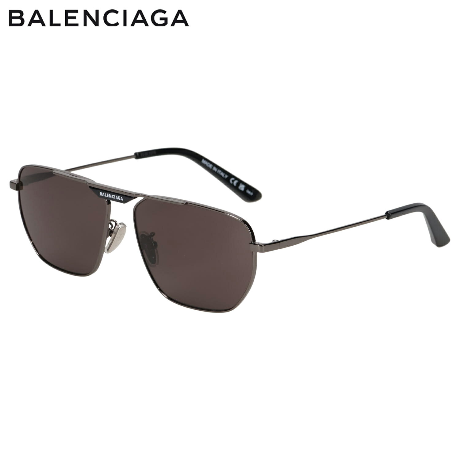 BALENCIAGA バレンシアガ サングラス メンズ UVカット アジアンフィット SUNGLASSES グレー BB0298SA-001 [予約 6月下旬 入荷予定]