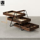 umbra アンブラ ジュエリーボックス ジュエリーケース アクセサリーケース 収納 小物入れ テラス ジュエリートレイ スライド式 3層 木製 TERRACE...