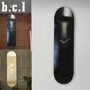 ビーシーエル b.c.l 時計 壁掛け 掛け時計 アナログ 静音 木製 スケートボードクロック メープルウッド ブラック ベージュ 黒
