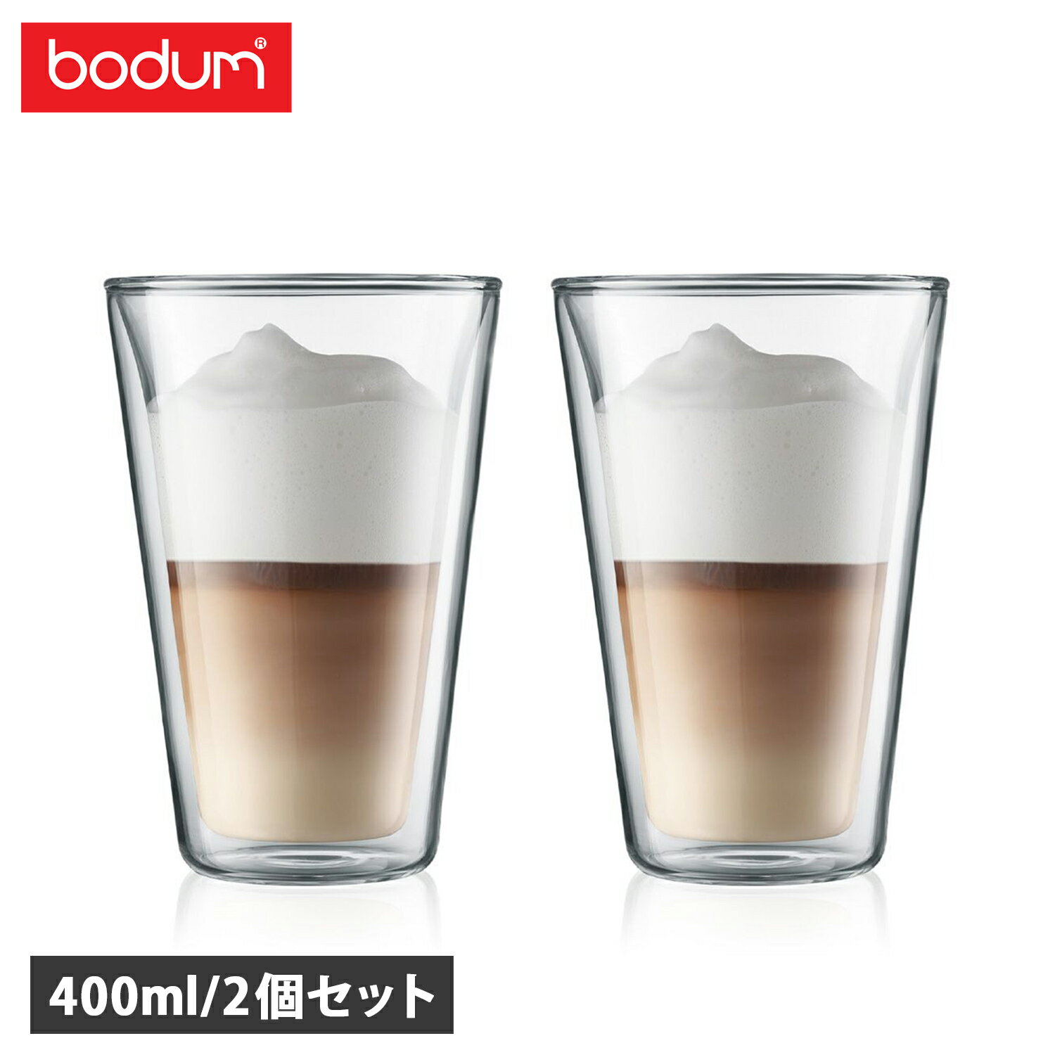 乐天商城 - bodum ボダム グラス ダブルウォールグラス 2点セット 400ml 軽量 保温 保冷 CANTEEN クリア 10110-10