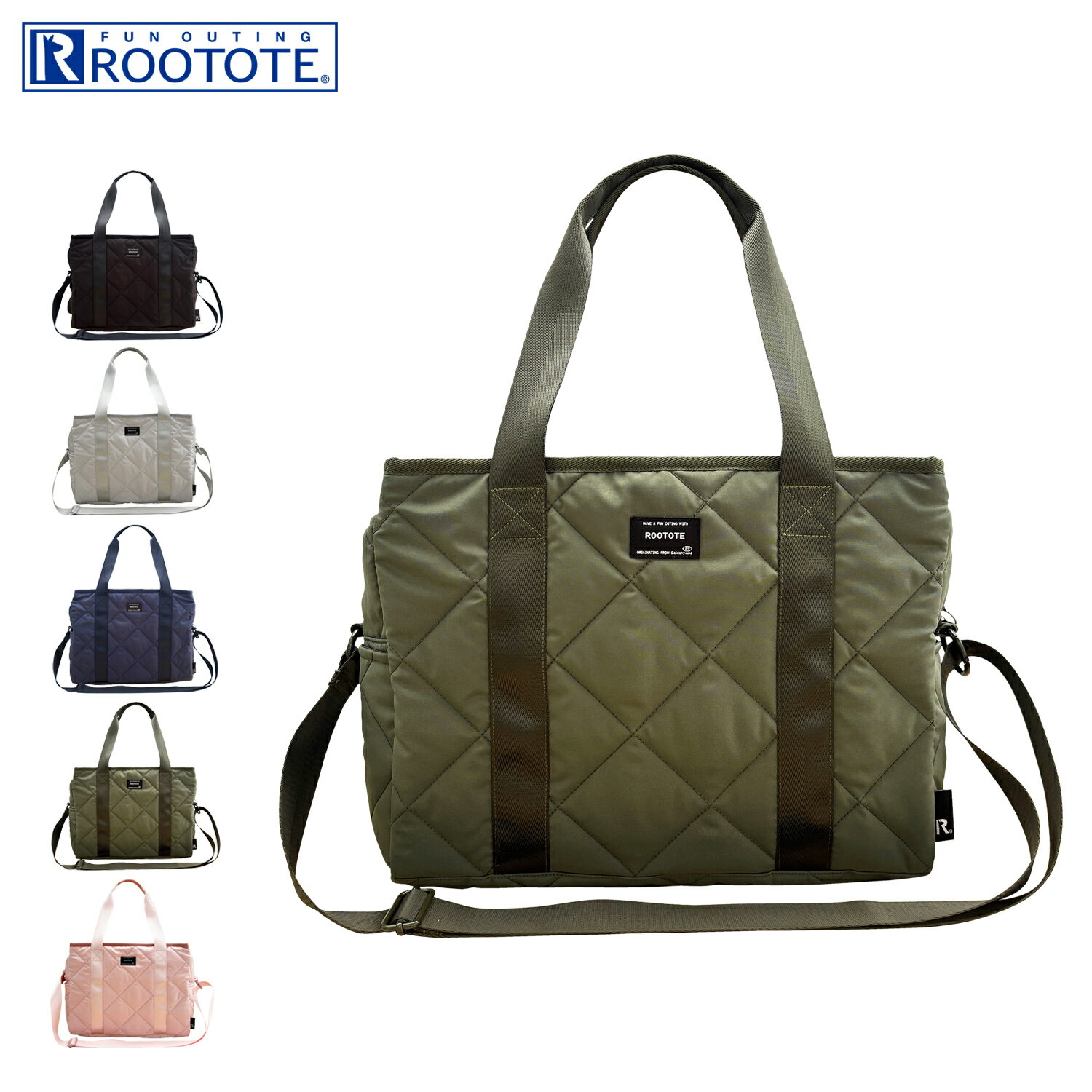 樂天商城 - ルートート ROOTOTE トートバッグ バッグ ショルダーバッグ SN.グランデ.hacco-A レディース A4 大容量 軽量 撥水 斜めがけ ブラック グレー ネイビー カーキ ピンク 黒 1050