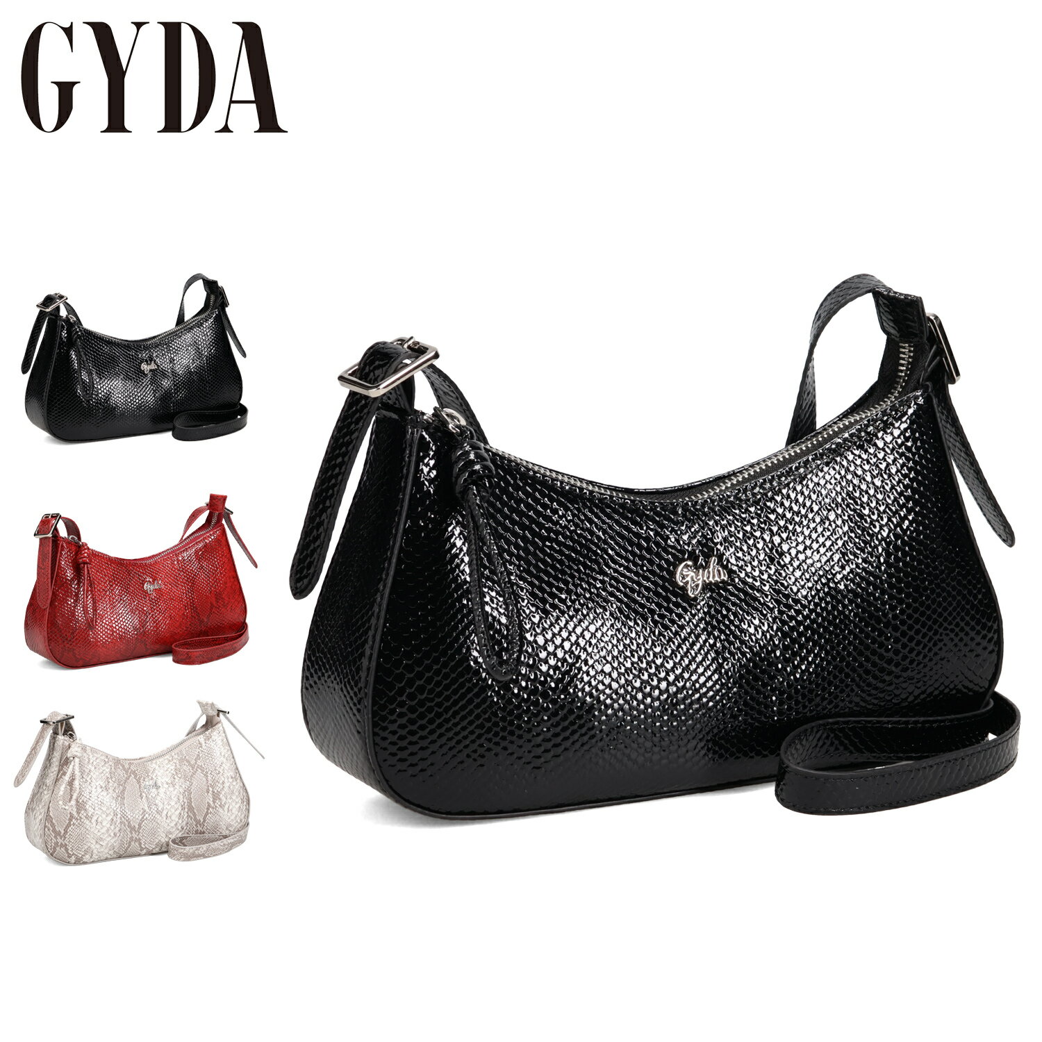 【最大1000円OFFクーポン発行中】 ジェイダ GYDA バッグ ハンドバッグ レディース 軽量 斜めがけ ブラック レッド マルチ 黒 GY-B367