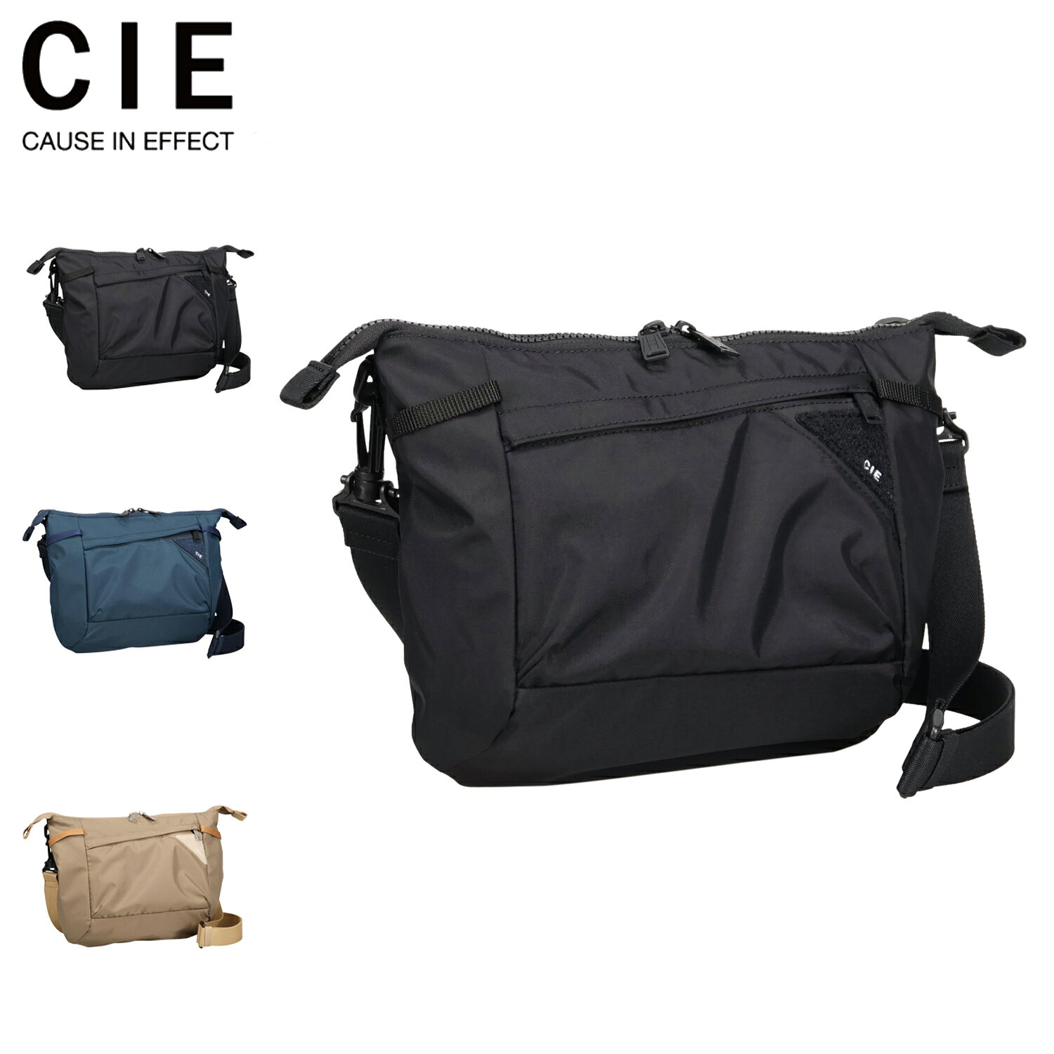 乐天商城 - シー CIE バッグ ショルダーバッグ メンズ レディース 2L Lサイズ 斜めがけ 軽量 撥水 防水 日本製 FLOW FLAT SHOULDER ブラック ダーク ブルー カーキ 黒 022108