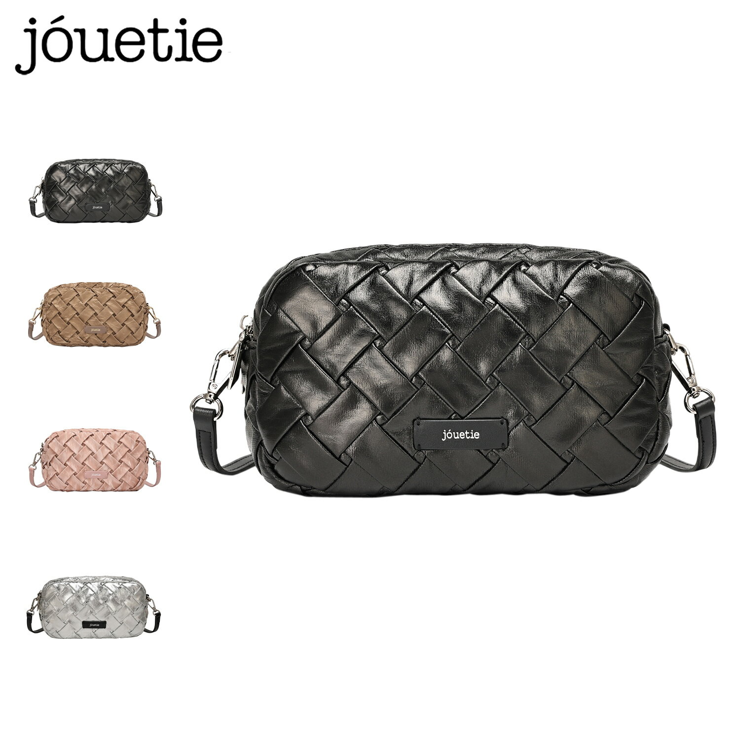 jouetie ジュエティ バッグ ショルダーバッグ クロスエンボス レディース 軽量 斜めがけ コンパクト BOX型 ブラック ベージュ ピンク シルバー 黒 JUT-82210B