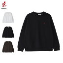 グラミチ Gramicci スウェット トレーナー ワンポイント クルー メンズ レディース 長袖 裏起毛 ONE POINT CREW SWEATSHIRT グレー ネイビー ブラウン G308-FT