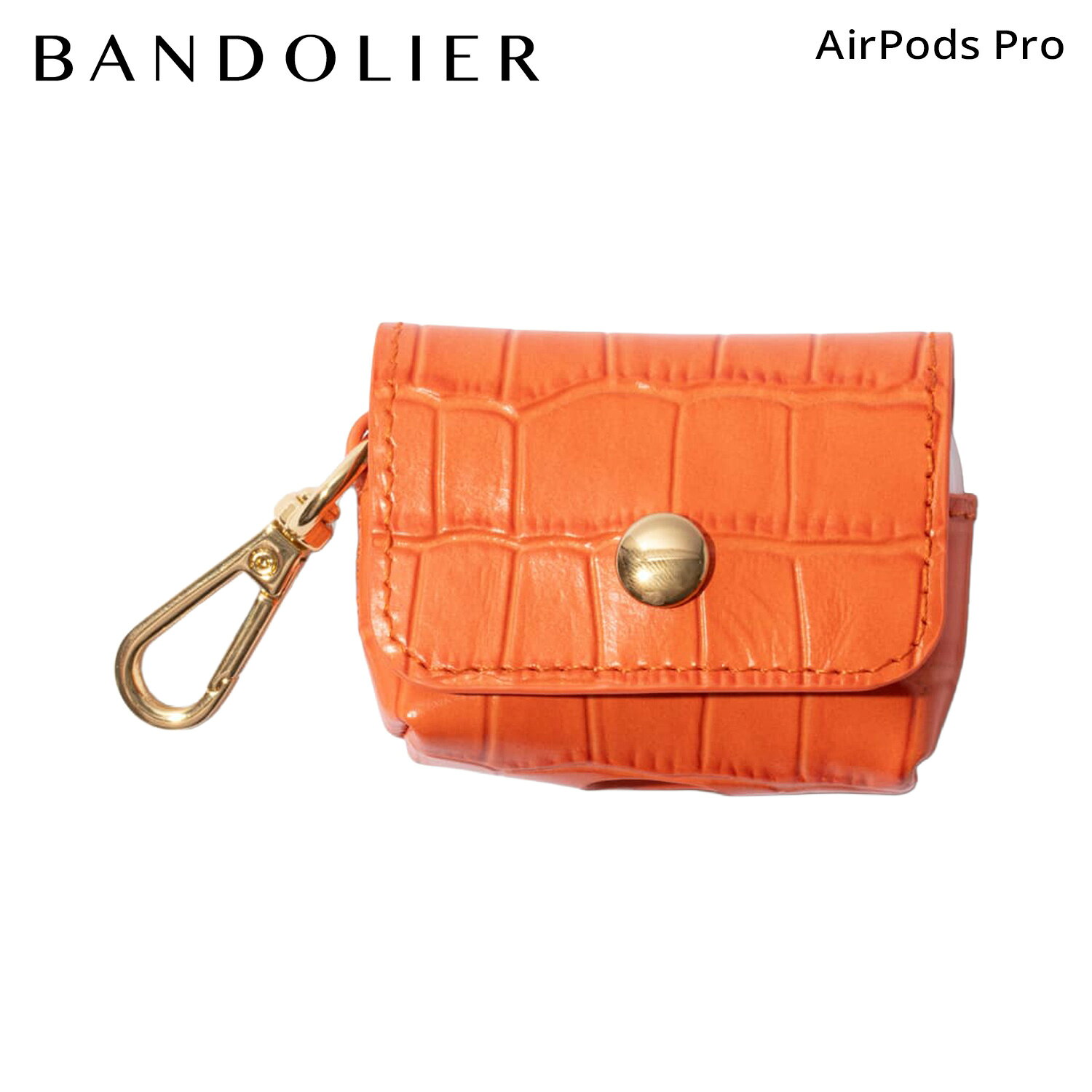 バンドリヤー BANDOLIER AirPods Proケース カバー ポーチ エアーポッズ エアポッド エアー ポッズ プロ ポーチ メンズ レディース AIRPODS PRO POUCH ORANGE オレンジ 46AVE